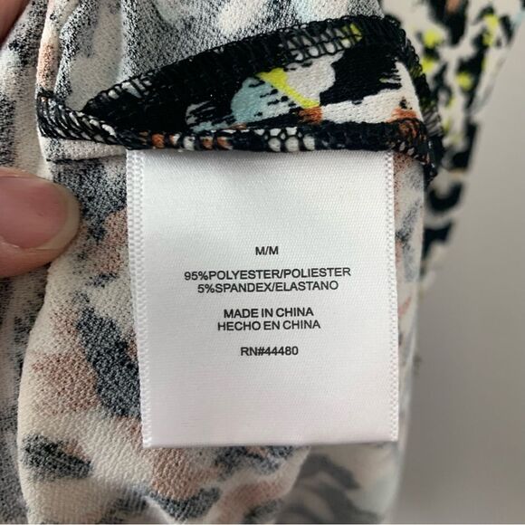 Christian Siriano Multicolor Animal Print Tunic Shift Shirt Dress - Picture 11 of 12